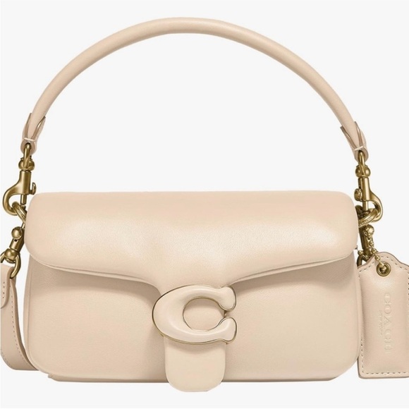 Coach Women's Leather Covered C Closure Pillow Tabby Shoulder bag 18,crossbody - Picture 1 of 15